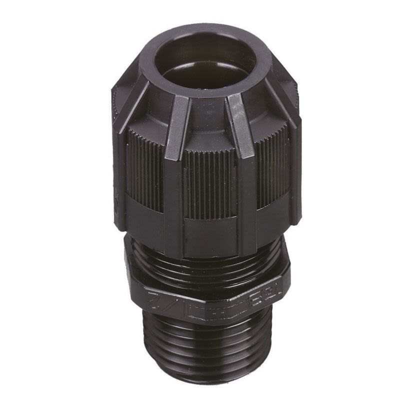 T&B 2931NM Ranger Liquidtight Strain Relief Cord Connector, 3/4 in Trade, 0.31 to 0.56 in Cable Openings, Nylon 6.6/Polyamide